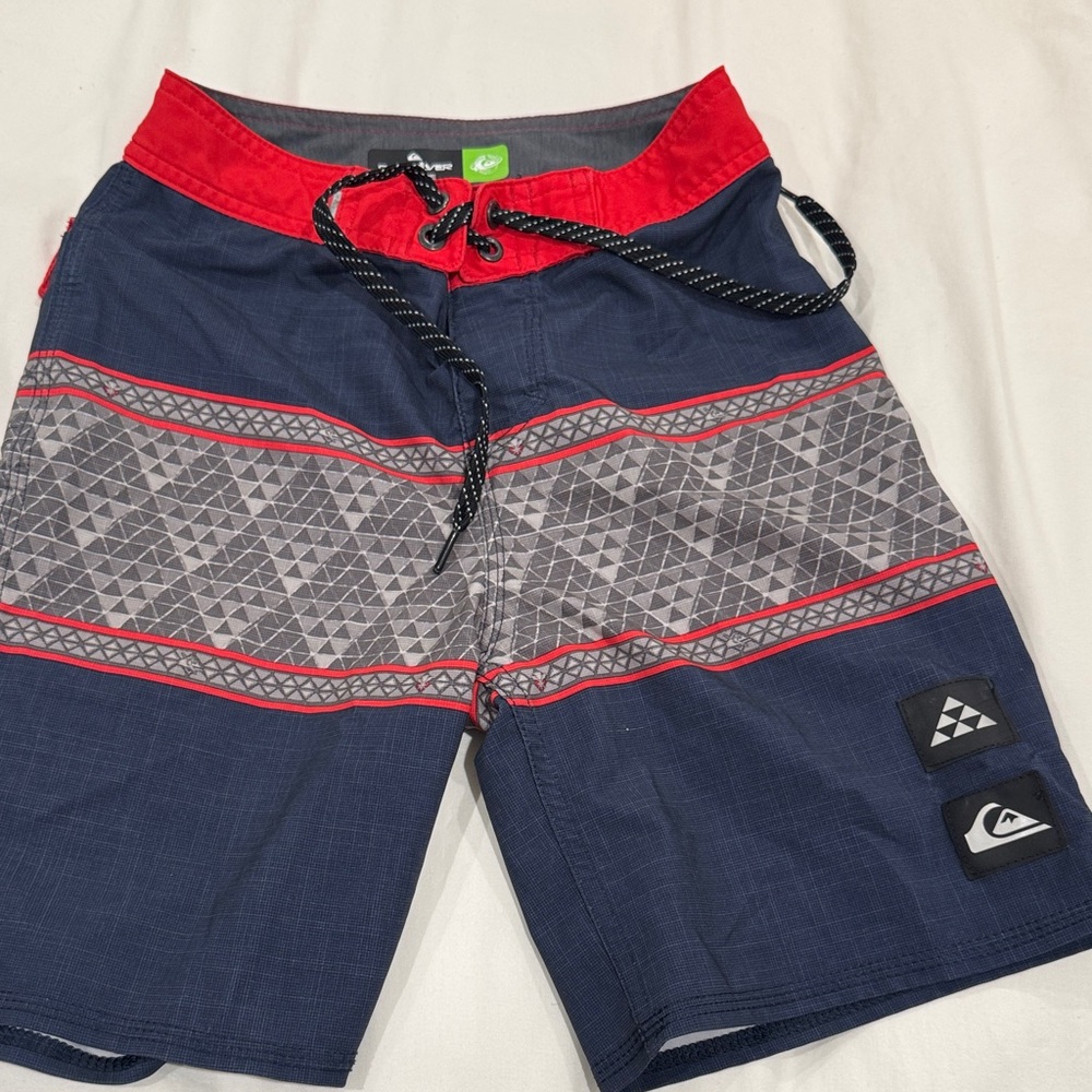 Quiksilver kids Red and Navy Board Shorts22/8